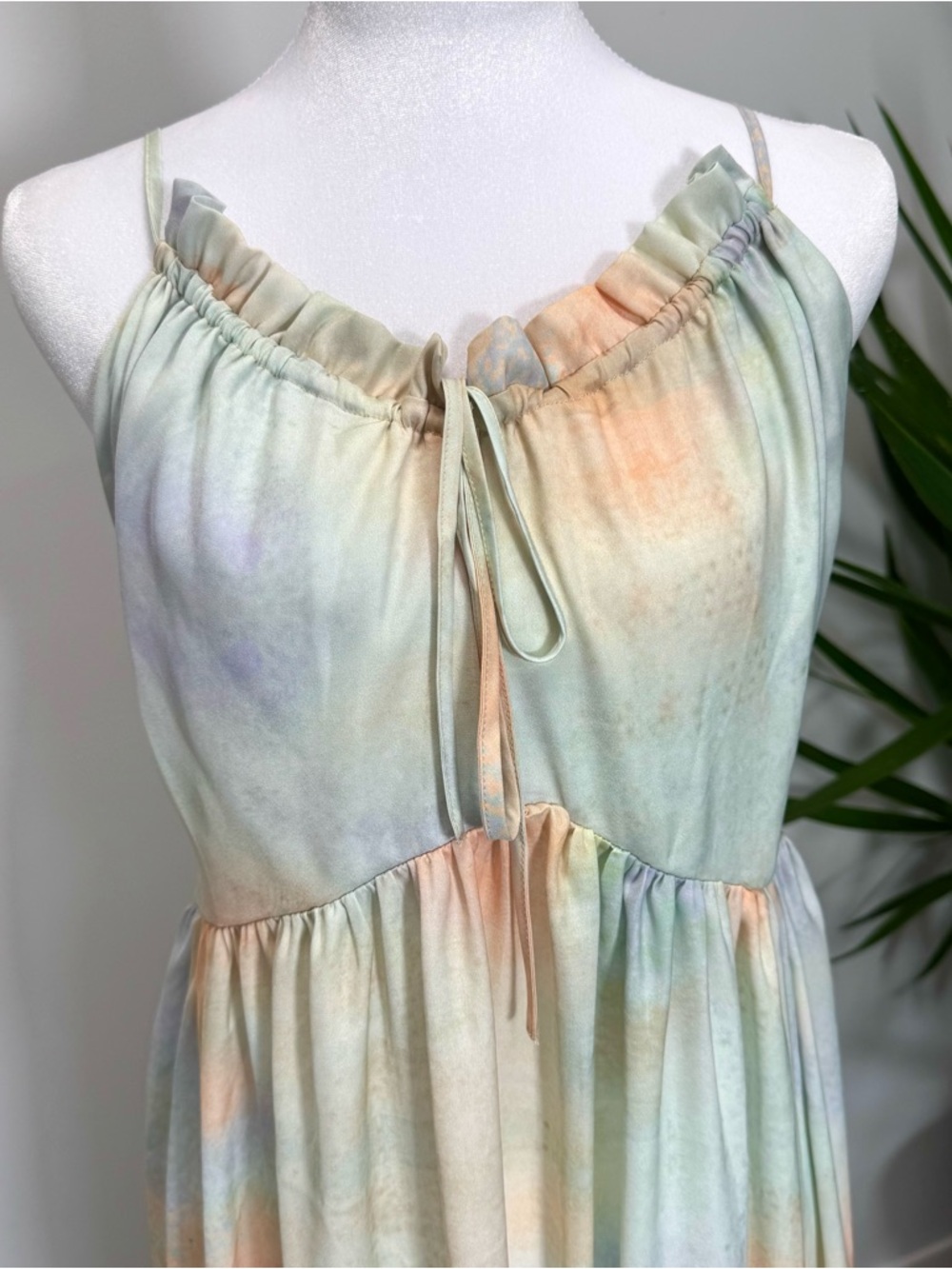 Anthropologie Boho Celandine Tropical Scenic Maxi Dress NWT S Coastal Green - Picture 8 of 10